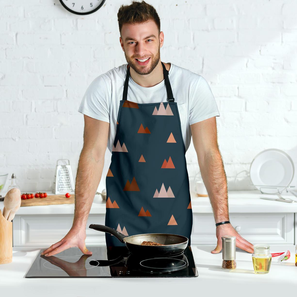 Mountain Print Pattern Men's Apron-grizzshop