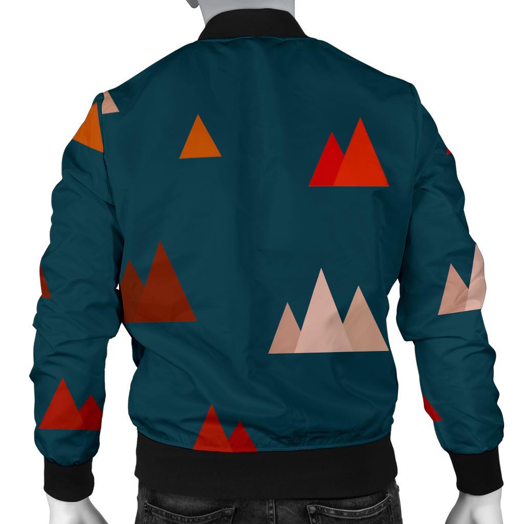 Mountain Print Pattern Men's Bomber Jacket-grizzshop