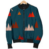 Mountain Print Pattern Men's Bomber Jacket-grizzshop