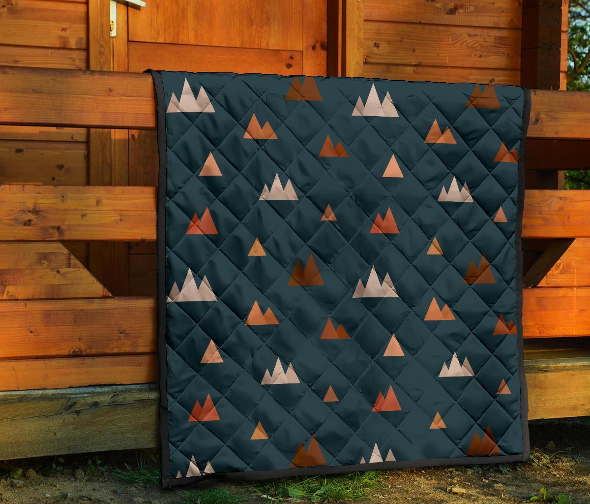 Mountain Print Pattern Quilt-grizzshop