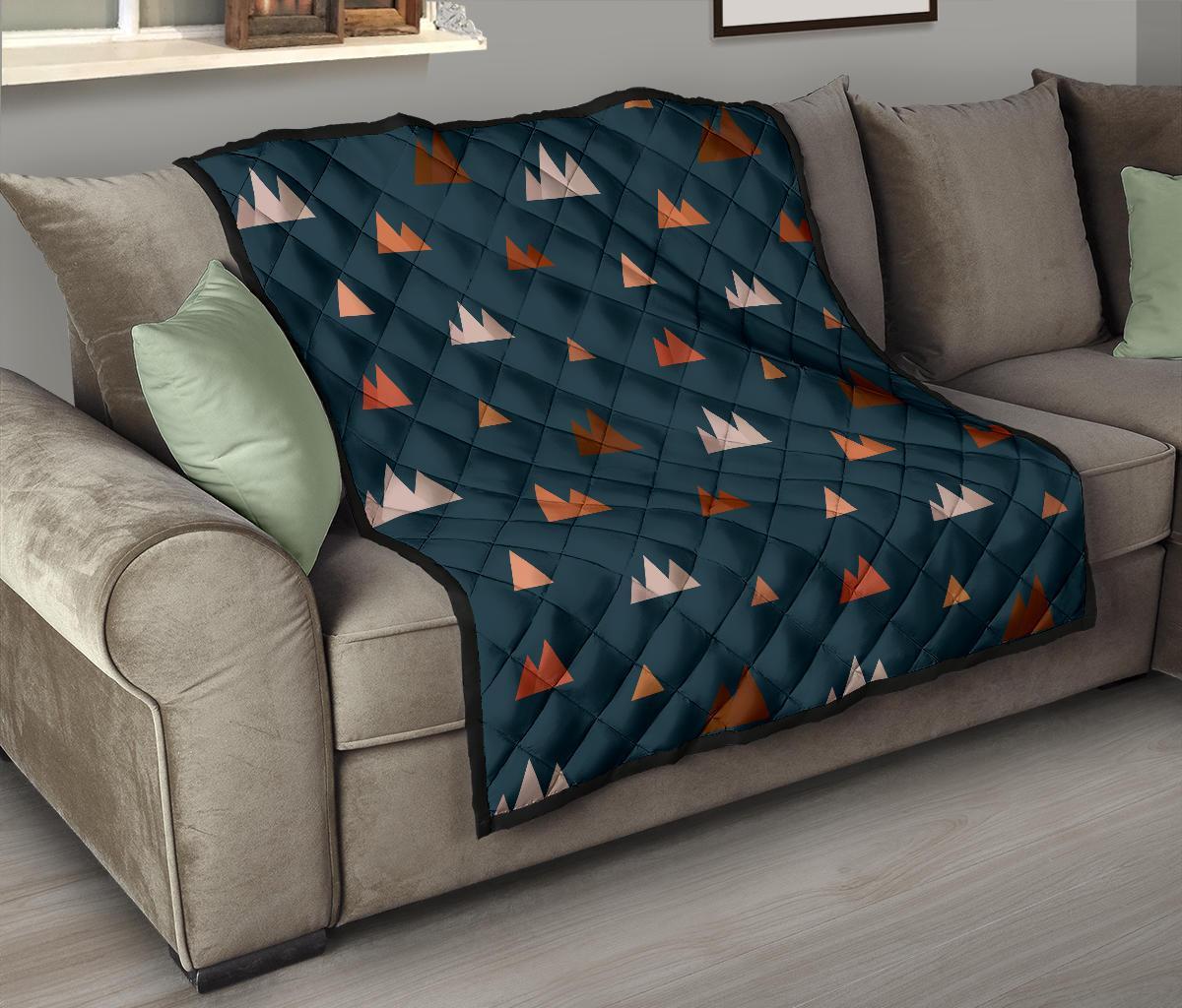 Mountain Print Pattern Quilt-grizzshop