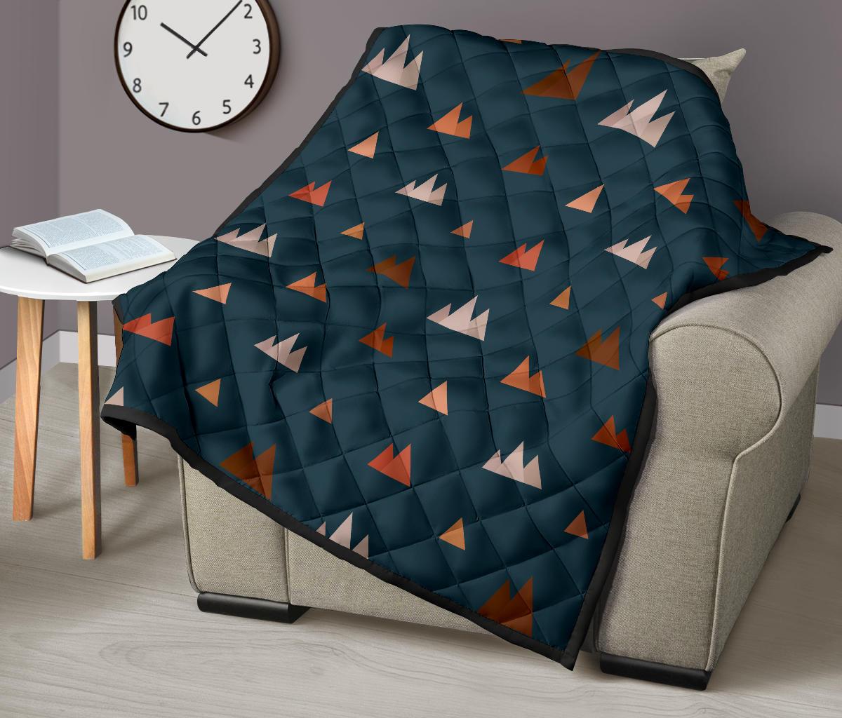 Mountain Print Pattern Quilt-grizzshop