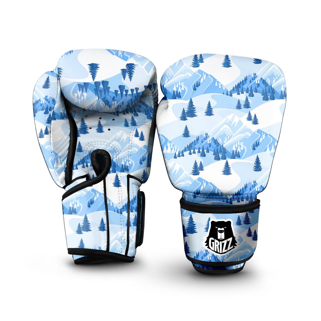 Mountain Skiing Print Pattern Boxing Gloves-grizzshop