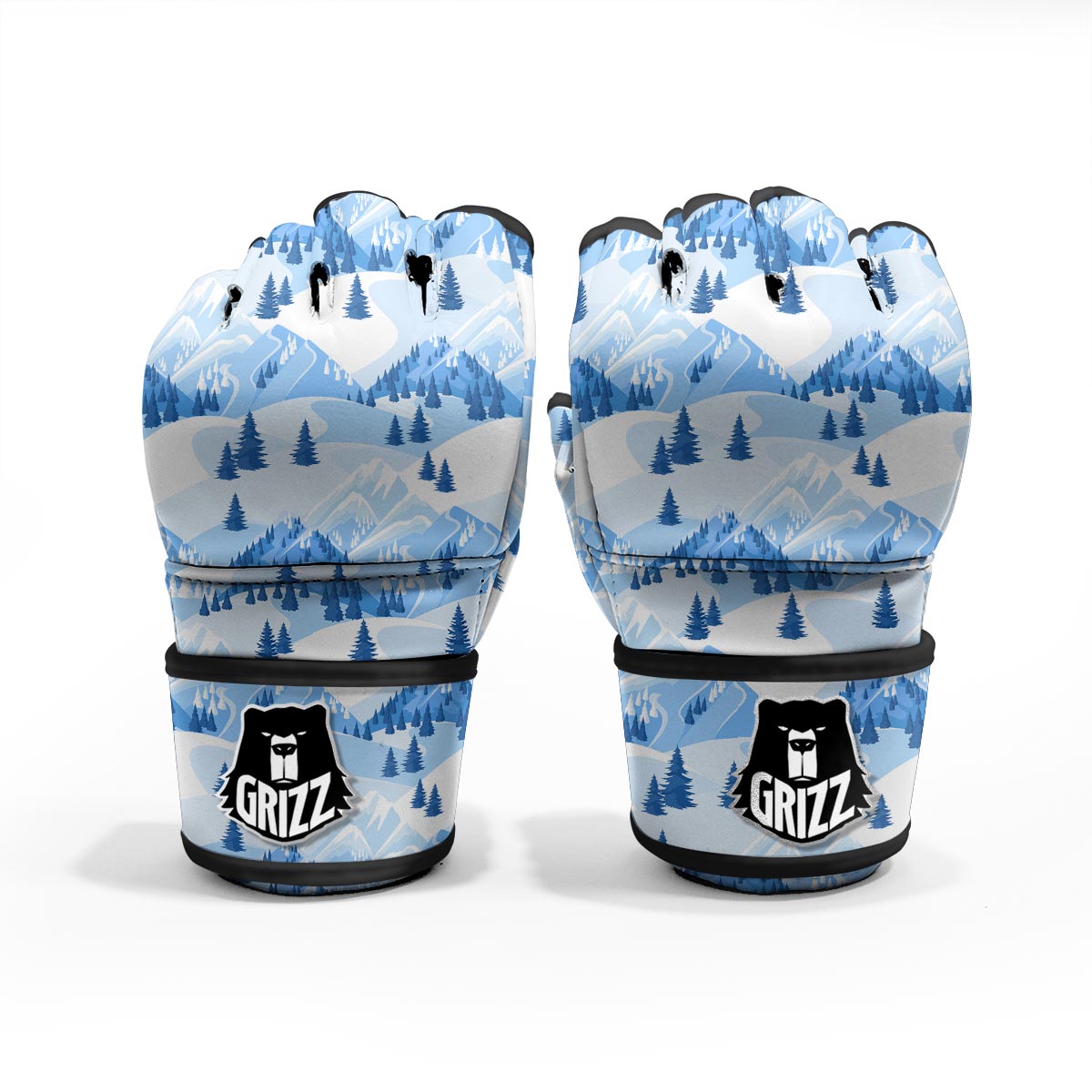 Mountain Skiing Print Pattern MMA Gloves-grizzshop