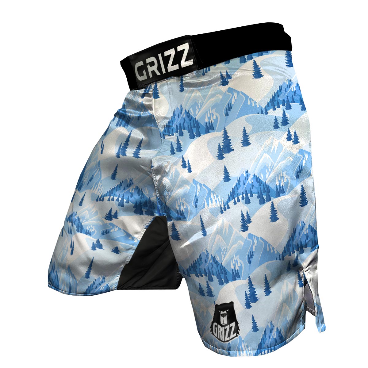 Mountain Skiing Print Pattern MMA Shorts-grizzshop