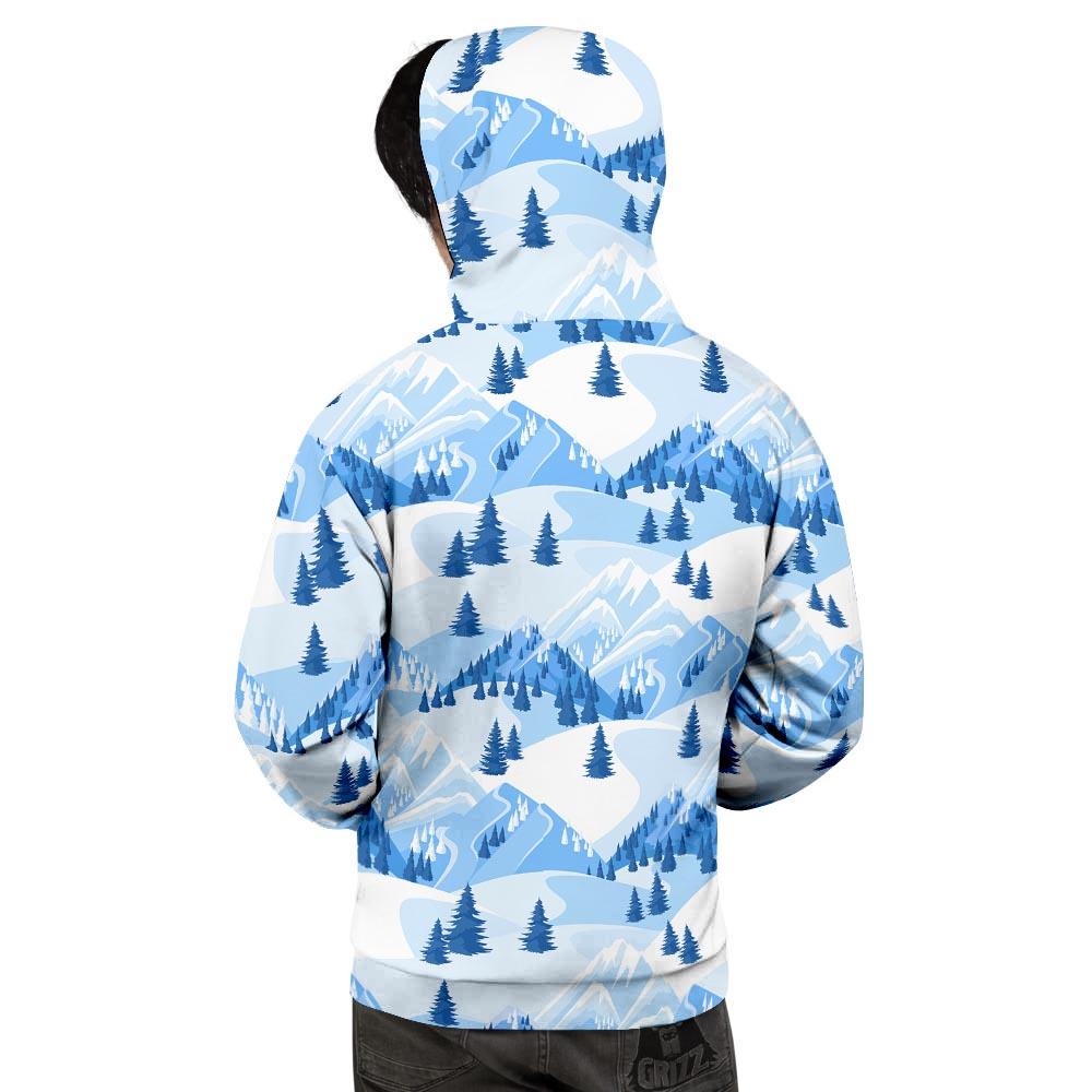 Mountain Skiing Print Pattern Men's Hoodie-grizzshop