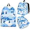 Mountain Snow Pattern Print Backpack-grizzshop