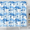 Mountain Snow Pattern Print Bathroom Shower Curtain-grizzshop