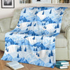 Mountain Snow Pattern Print Blanket-grizzshop