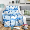 Mountain Snow Pattern Print Blanket-grizzshop