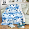 Mountain Snow Pattern Print Blanket-grizzshop