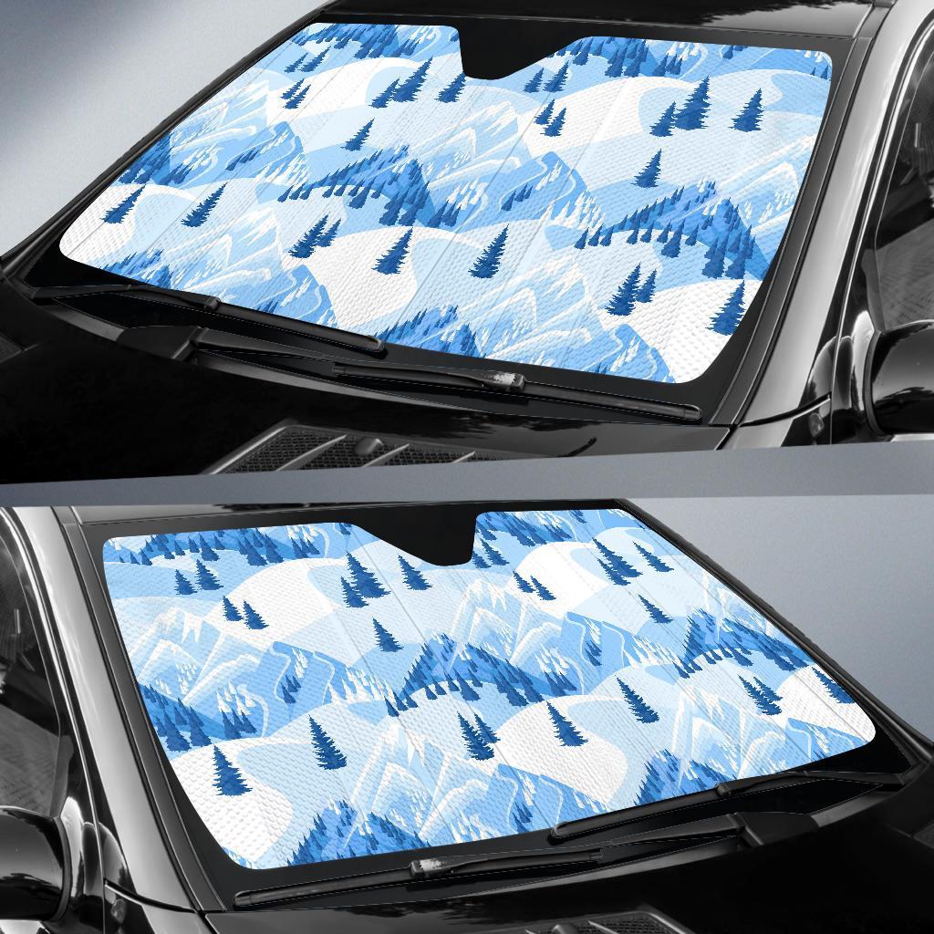 Mountain Snow Pattern Print Car Sun Shade-grizzshop