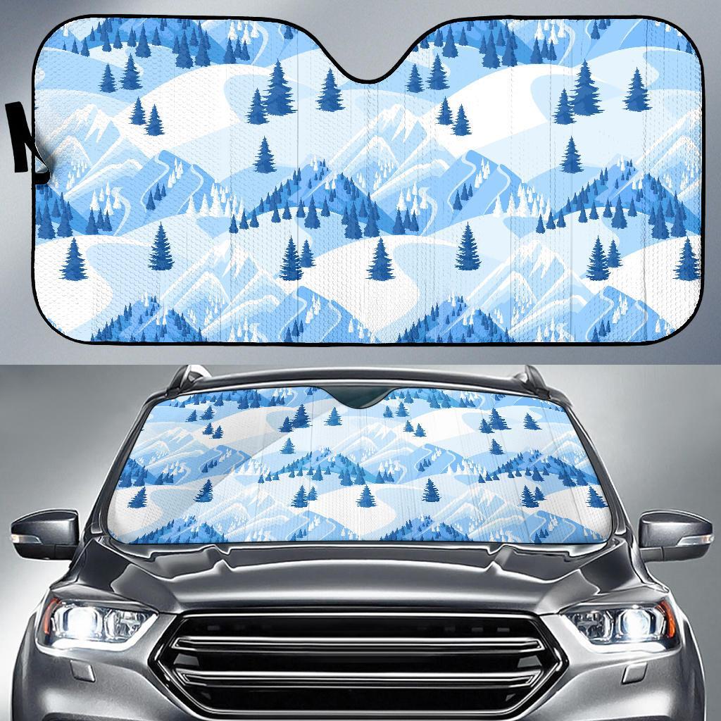 Mountain Snow Pattern Print Car Sun Shade-grizzshop