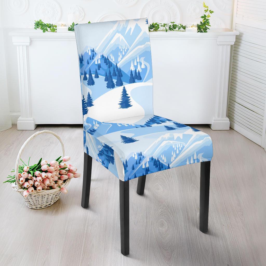 Mountain Snow Pattern Print Chair Cover-grizzshop