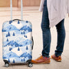 Mountain Snow Pattern Print Luggage Cover Protector-grizzshop