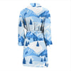 Mountain Snow Pattern Print Men Long Robe-grizzshop