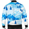 Mountain Snow Pattern Print Men's Bomber Jacket-grizzshop