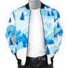 Mountain Snow Pattern Print Men's Bomber Jacket-grizzshop