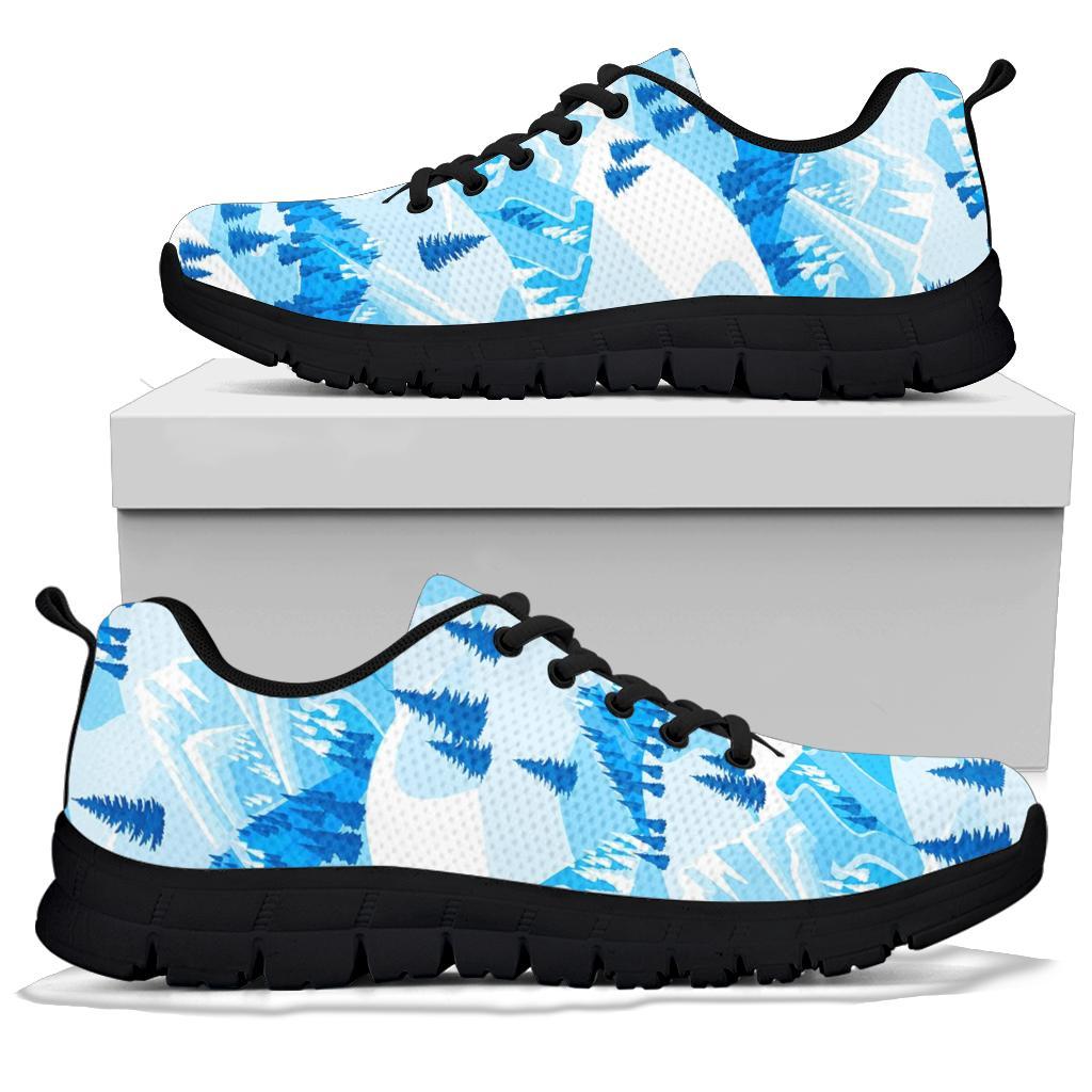 Mountain Snow Pattern Print Sneaker Shoes For Men Women-grizzshop