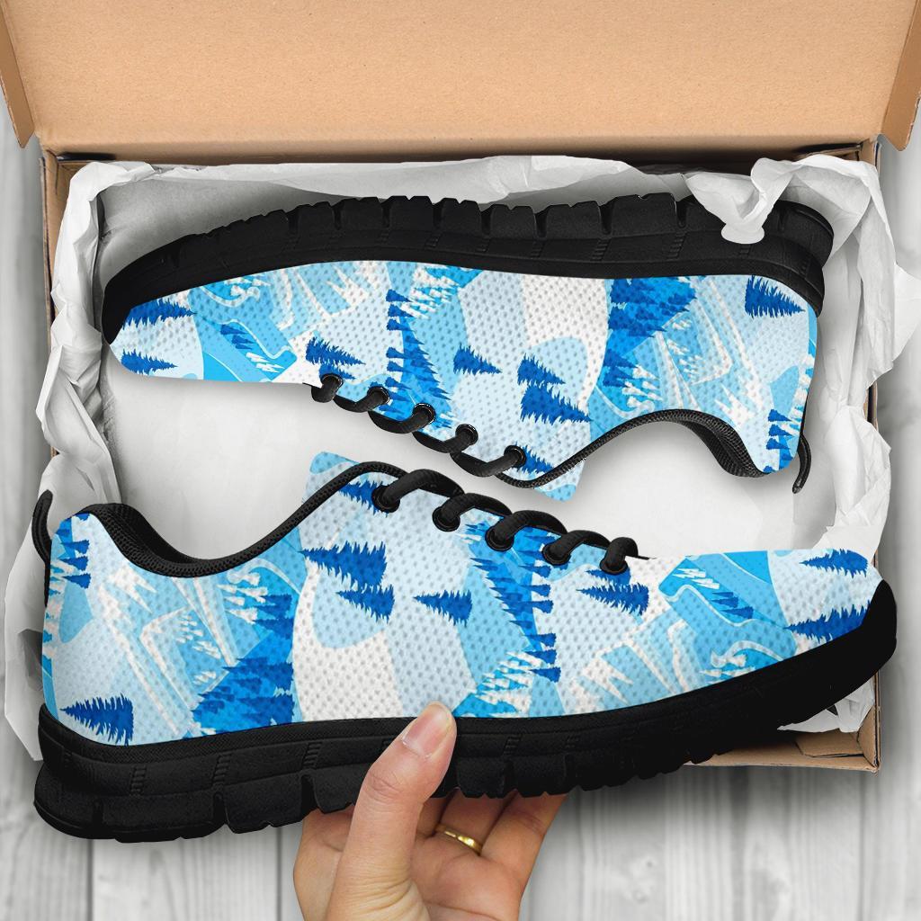 Mountain Snow Pattern Print Sneaker Shoes For Men Women-grizzshop