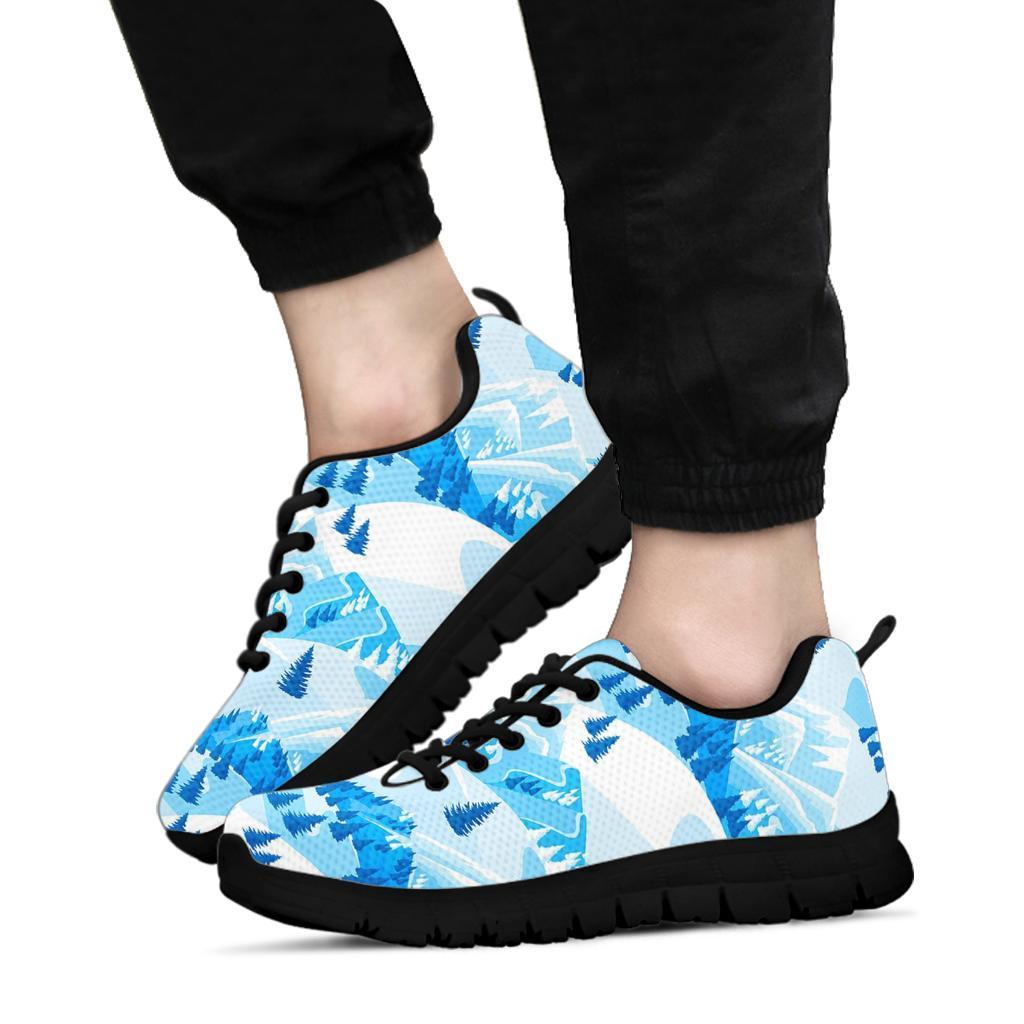 Mountain Snow Pattern Print Sneaker Shoes For Men Women-grizzshop