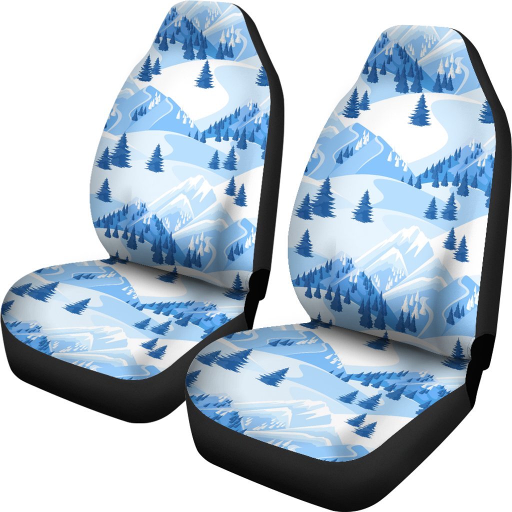 Mountain Snow Pattern Print Universal Fit Car Seat Covers-grizzshop