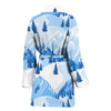 Mountain Snow Pattern Print Women Long Robe-grizzshop