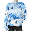 Mountain Snow Pattern Print Women's Sweatshirt-grizzshop