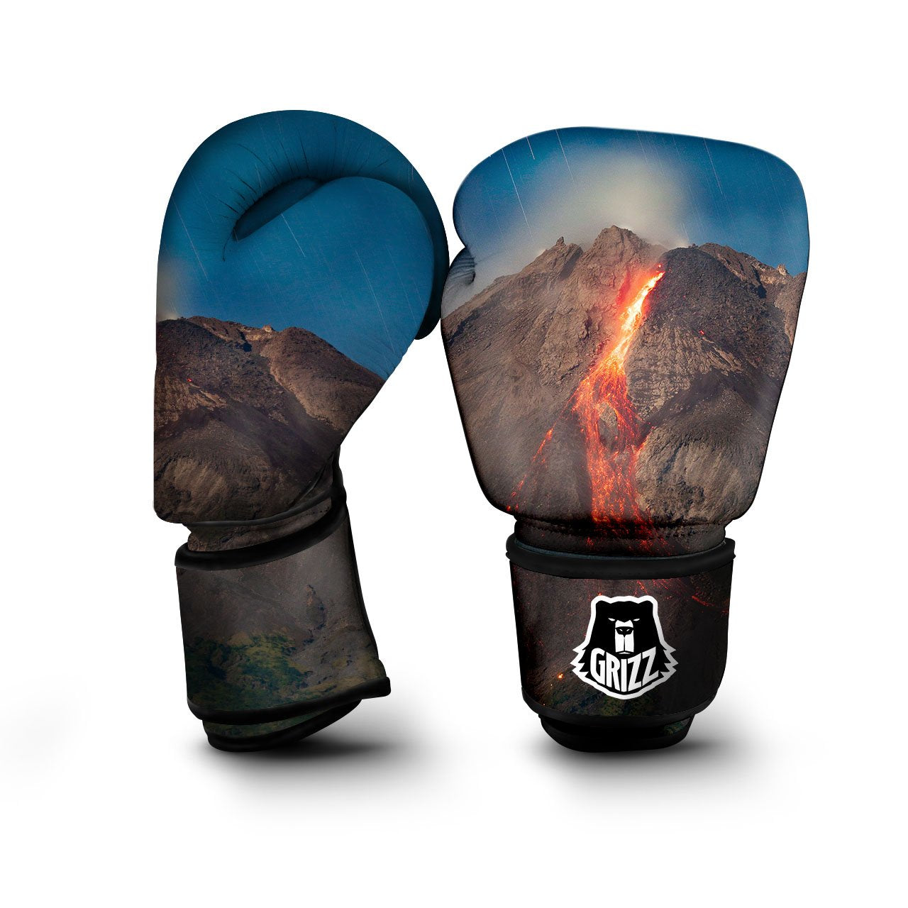 Mountain Volcanic Print Boxing Gloves-grizzshop