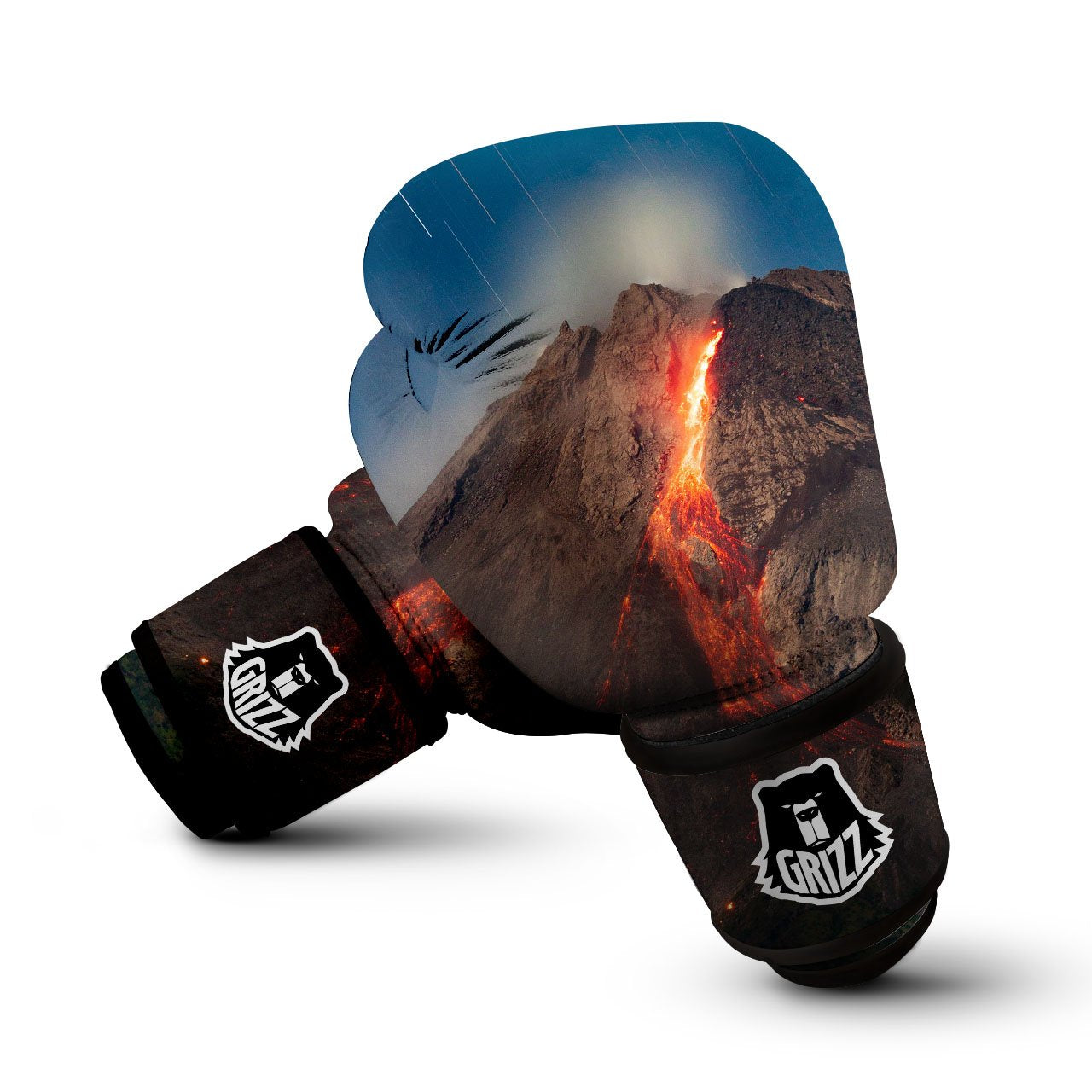 Mountain Volcanic Print Boxing Gloves-grizzshop