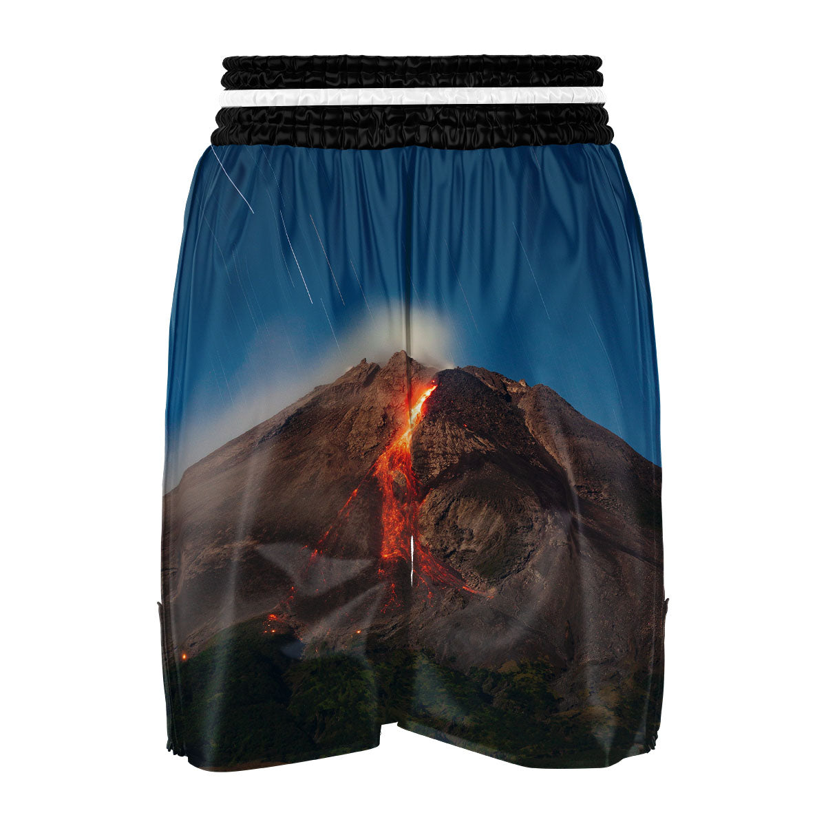 Mountain Volcanic Print Boxing Shorts-grizzshop
