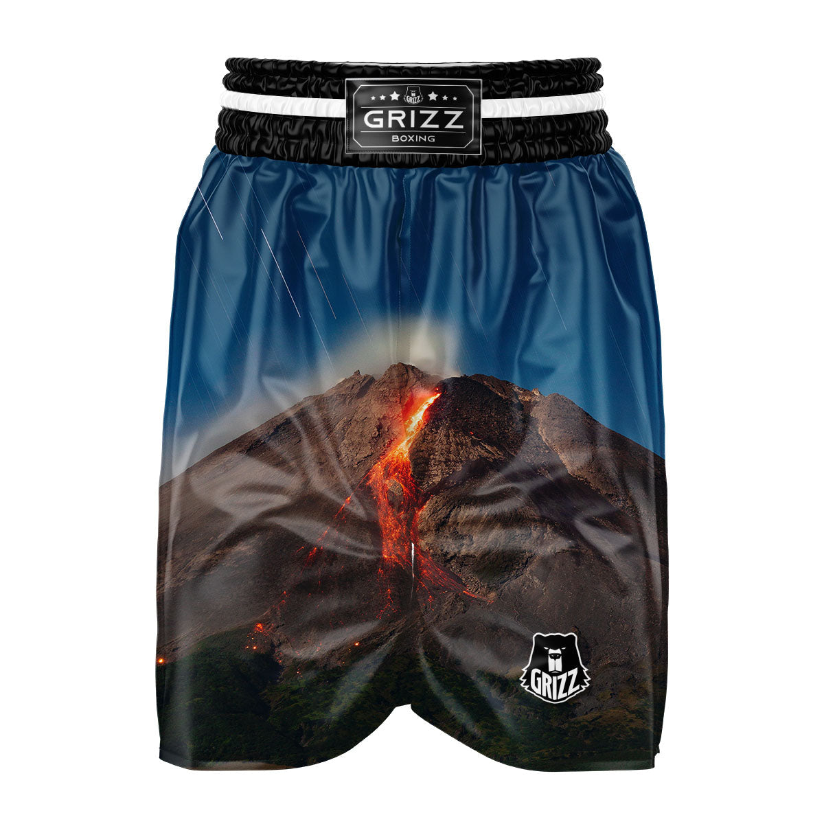 Mountain Volcanic Print Boxing Shorts-grizzshop