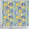 Mouse Cheese Pattern Print Bathroom Shower Curtain-grizzshop