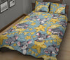 Mouse Cheese Pattern Print Bed Set Quilt-grizzshop