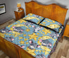 Mouse Cheese Pattern Print Bed Set Quilt-grizzshop