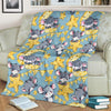 Mouse Cheese Pattern Print Blanket-grizzshop