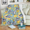 Mouse Cheese Pattern Print Blanket-grizzshop