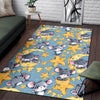 Mouse Cheese Pattern Print Floor Mat-grizzshop