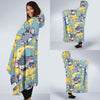 Mouse Cheese Pattern Print Hooded Blanket-grizzshop