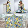 Mouse Cheese Pattern Print Hooded Blanket-grizzshop