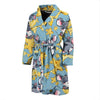 Mouse Cheese Pattern Print Men Long Robe-grizzshop