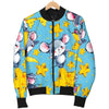 Mouse Cheese Pattern Print Men's Bomber Jacket-grizzshop