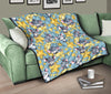 Mouse Cheese Pattern Print Quilt-grizzshop