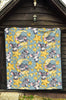 Mouse Cheese Pattern Print Quilt-grizzshop