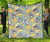 Mouse Cheese Pattern Print Quilt-grizzshop