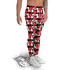 Mouth And Tongue Stripe Print Pattern Men's Leggings-grizzshop