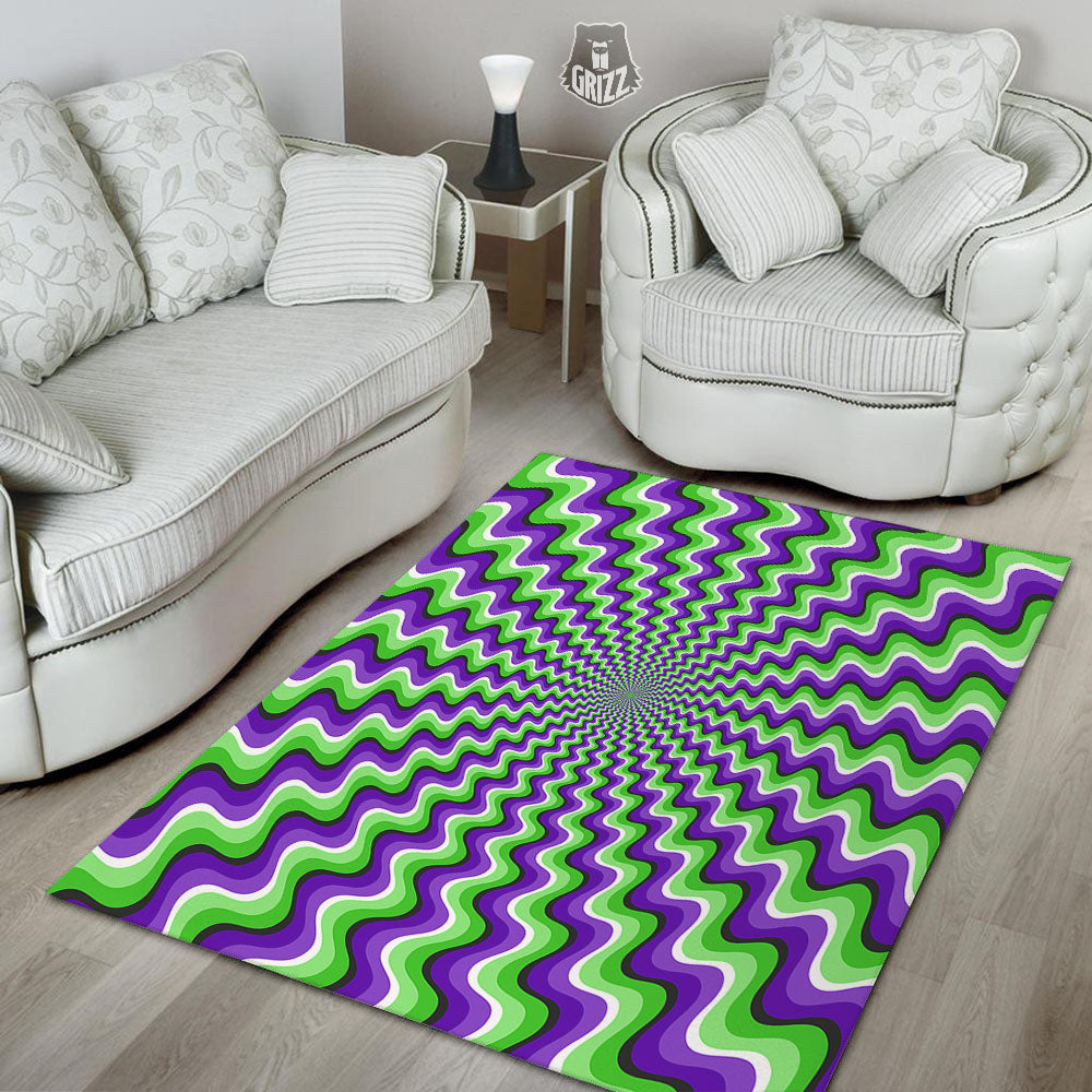 Moving Illusion Optical Green Explosion Floor Mat-grizzshop