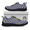 Moving Optical Blue Splashing Illusion Black Sneaker-grizzshop