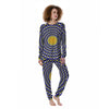 Moving Optical Blue Splashing Illusion Women's Pajamas-grizzshop