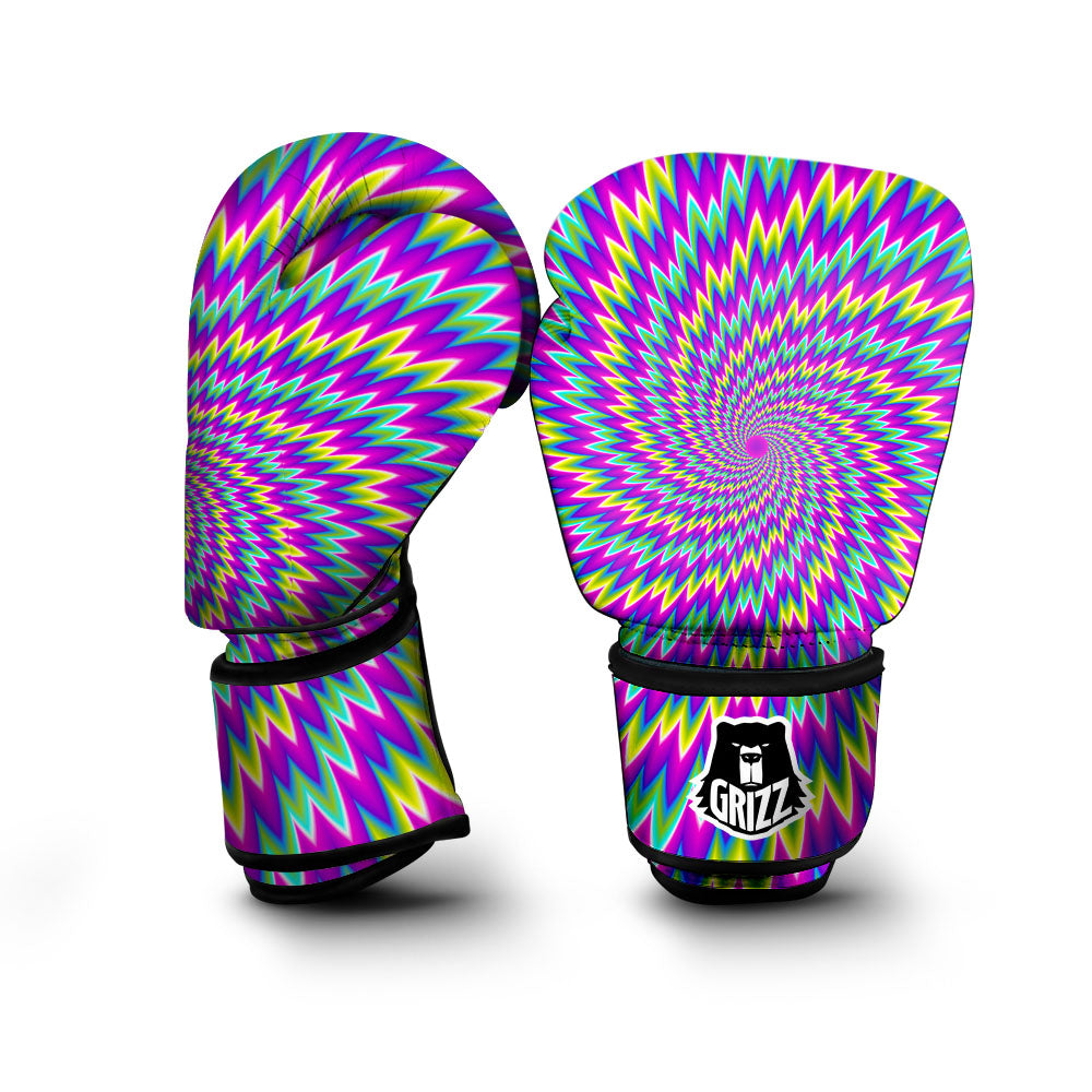 Moving Optical Illusion Abstract Spiral Boxing Gloves-grizzshop